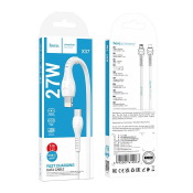 Кабель HOCO X37 Type-C - Lightning, 1,0м, 3.0А, PD27W, белый