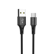 Кабель BOROFONE BX20 Type-C, 1,0м, тканевый, чёрный