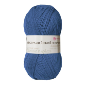 Австралийский меринос (95% меринос + 5% высокообъёмный акрил) 100гр. 400м №491 ультрамарин