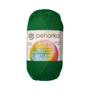 Детский хлопок (100% мерсеризованный хлопок) 100гр. 330м №480 яркая зелень Детский хлопок (100% мерсеризованный хлопок) 100гр. 330м №480 яркая зелень