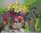 АМ-143 Алмазная мозаика Lori 40х50 "Корзина с цветами"