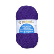 Популярная (50% шерсть + 50% высокообъёмный акрил) 100гр. 133м №078 фиолетовый