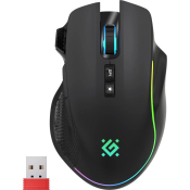 Мышь DEFENDER Immortal GM-421, беспроводная, USB+BT, 10000dpi, игровая, с подсветкой, черная