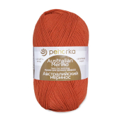 Австралийский меринос (95% меринос + 5% высокообъёмный акрил) 100гр. 400м №189 ярко-оранжевый