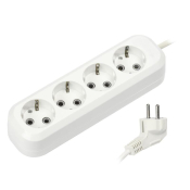 Сетевой удлинитель SMARTBUY 4 розетки, 16A,  2,0м, белый, с заземлением