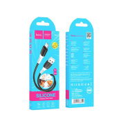 Кабель HOCO X82 MicroUSB, 1,0м, 2,4А, силикон, чёрный