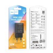 Адаптер HOCO C134A USB, 2,4A, 10,5W, чёрный