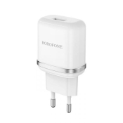 Адаптер BOROFONE BA36A USB, 3,0A, 18W, QC3.0, белый