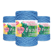 Шнур-пряжа "Я люблю вязать" (100% полиэфир) 3мм, 150гр. 100м, синий небесный