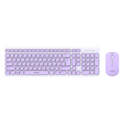 Клавиатура+мышь SMARTBUY SBC-250288AG-WV, USB, беспроводная, мультимедийная, бело/сиреневая