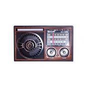 Радиоприёмник GOLON RX-1139SD, Bluetooth, FM/AM/SW, USB, TF, солнечная батарея, дерево