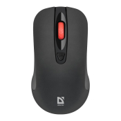 Мышь DEFENDER Nexus MS-195, беспроводная, USB, 1600dpi, 4 кнопки, бесшумная, чёрная