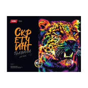 Гр-779 Гравюра Неоновые животные "Леопард" 30х40см