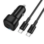 АЗУ BOROFONE BZ34A Type-C, PD20W, 3,0A, с кабелем Type-C - Type-C, чёрный
