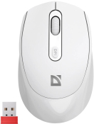 Мышь DEFENDER Vision MS-376, беспроводная, USB+BT, 1600dpi, 4 кнопки, белая