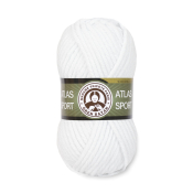 Atlas Sport (100% акрил) 100гр. 65м. №000 Белоснежный