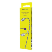 Кабель BOROFONE BX24 Lightning, 1,0м, тканевый, графит
