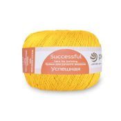 Успешная (100% мерсеризованный хлопок) 50гр. 220м №080 канарейка Успешная (100% мерсеризованный хлопок) 50гр. 220м №080 канарейка