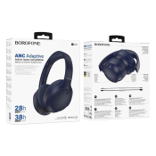 Наушники BOROFONE BO31 Bluetooth 5.4, беспроводные, полноразмерные, шумоподавление, синие