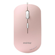 Мышь SMARTBUY SBM-288-P, бесшумная, USB, 2400dpi, с подсветкой, 4 кнопки, розовая