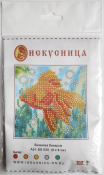 Вышивка на искусственном шелке "Золотая рыбка" ББ-006 (8*8см)