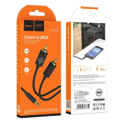 Кабель AUX HOCO UPA28 Jack3,5 - 2RCA, M-M, 1.5м, чёрный