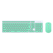 Клавиатура+мышь SMARTBUY SBC-250288AG-WG, USB, беспроводная, мультимедийная, бело/зеленый