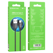 Кабель BOROFONE BX87 Type-C, в оплетке, 1,0м, чёрный