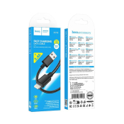 Кабель HOCO X119 Lightning, 1,0м, 2.4A, нейлон, чёрный
