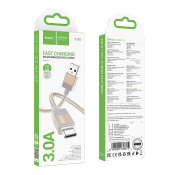 Кабель HOCO X110 Type-C 1,0м, нейлон, золото