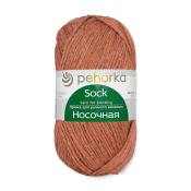 Носочная (50% шерсть + 50% акрил) 100гр. 200м  №1409 красный терракот Носочная (50% шерсть + 50% акрил) 100гр. 200м  №1409 красный терракот