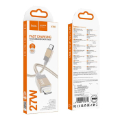 Кабель HOCO X110 Type-C - Lightning, 1,0м, нейлон, золото