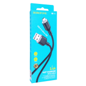 Кабель BOROFONE BX90 MicroUSB, в оплетке, 1,0м, чёрный