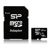 Карта памяти Silicon Power 128GB Micro SD + адаптер, Class 10 (UHS-I) 75MB/s