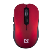 Мышь DEFENDER Gassa MM-105, беспроводная, USB, 1600dpi, бесшумная, 6 кнопок, красная