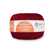 Ажурная (100% мерсеризованный хлопок) 50гр. 280м №088 красный мак