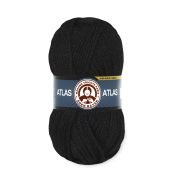 Atlas (100% акрил) 100гр. 130м. №999 Чёрный