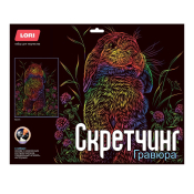 Гр-757 Гравюра Неоновые животные. Классика "Кролик" 30х40см