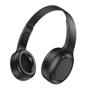 Наушники HOCO W46 Bluetooth 5.3, беспроводные, полноразмерные, с микрофоном, складные, чёрные
