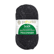 Носочная (50% шерсть + 50% акрил) 100гр. 200м №711 т.антрацит
