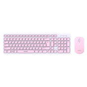 Клавиатура+мышь SMARTBUY SBC-250288AG-WP, USB, беспроводная, мультимедийная, бело/розовая