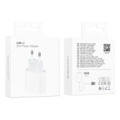 Адаптер BOROFONE BA100A Type-C, 3,0A, PD20W, QC3.0, белый