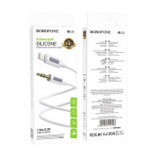 Кабель AUX BOROFONE BL20 Jack3,5 - Lightning, M-M, 1,0м, белый