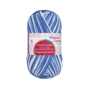 Подмосковная секционная  (50% шерсть + 50% акрил) 100гр. 250м. №2606 сине-белый