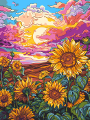 Кпн-386 Картина по номерам Lori 28,5х38 "Цветущие поля"