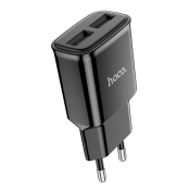 Адаптер HOCO  C88A 2 USB, 2,4A, 12W, чёрный