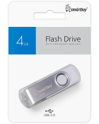 Флеш-карта SMARTBUY  4GB Twist, USB 2.0, белая