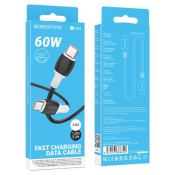 Кабель BOROFONE BX84 Type-C - Type-C, PD60W, 3,0A, 1,0м, чёрный
