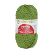 Мериносовая  (50% меринос+50% акрил) 100гр. 200м №252 зеленый горошек