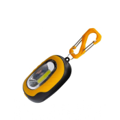 Фонарь брелок Космос KOS202B 1св/д 1W,80lm,10м2,карабин,магнит,крепл.на рюкзак,жёлтый, пластик 1хR3
